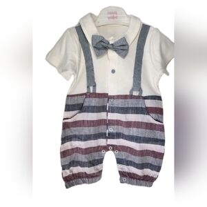 Baby Toddler Romper w/Bowtie Size 6-9 & 9-12 Months